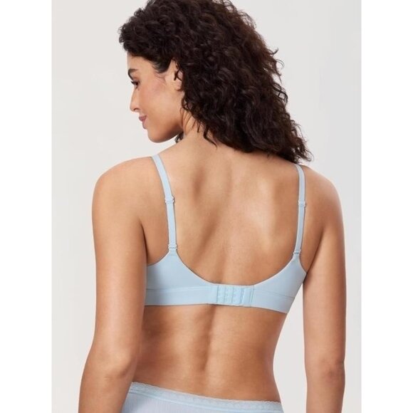 DELIMIRA W693 Women's Seamless Wireless Padded Bra Size 34B Baby Blue NWT - Picture 8 of 8